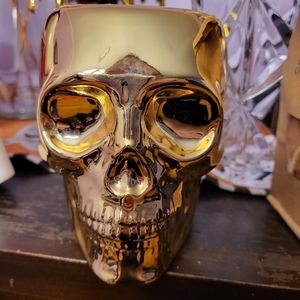 Bath and Body Works Gold Skull Soap Holder